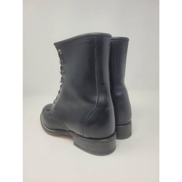 Laredo womens 9 Keltie Vintage Western Boots Lace Up Black Leather - Picture 3 of 9